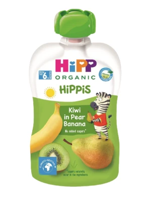 HIPP BIO Hippis 100% ovoce Hruška-Banán-Kiwi 100 g