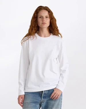 Organic Basics True Heavy Boxy Long Sleeve Tee White XS