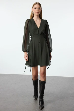 Trendyol Khaki Plain Woven Dress