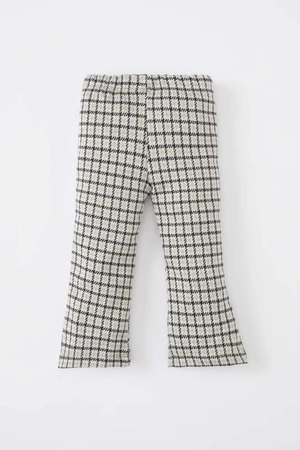 DEFACTO Baby Girl Flare Fit Plaid Elastic Waist Pants