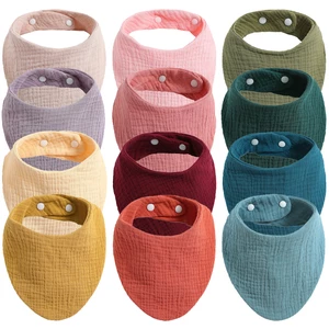 100% Cotton Baby Bibs Adjustable Triangle Newborns Saliva Towel Toddler Baby Boys Bibs Burp Cloth Scarf Baby Shower Gift