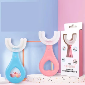 New Baby Toothbrush Children 360 Degree U-shaped Child Toothbrush Teethers Baby Brush Silicone Kids Teeth Oral Care Cleaning