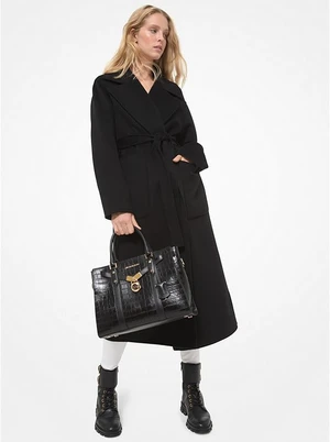 Michael Kors Kabát - DOUBLEFACE ROBE COAT čierny