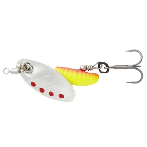 Savage gear třpytka grub spinners silver red yellow - #0 2,2 g