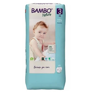 BAMBO Nature 3 Dětské plenkové kalhotky 4-8 kg 52 ks