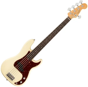 Fender American Professional II Precision Bass V RW Olympic White 5-saitiger E-Bass, 5-Saiter E-Bass