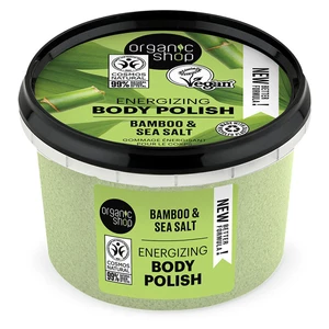 ORGANIC SHOP Povzbudzujúci telový peeling Bambus a morská soľ 250 ml