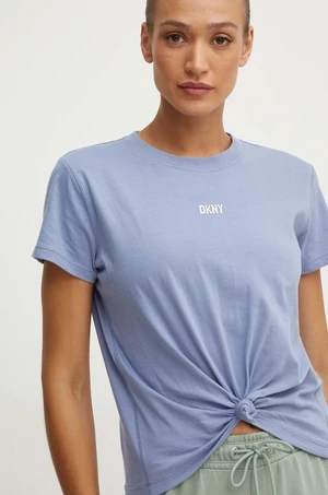 Bavlnené tričko Dkny dámske, fialová farba, DP3T8521