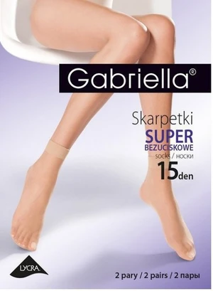 Gabriella Super 15 den A'2 2-pack Dámské netlačící ponožky Univerzální caramel/odstín béžové