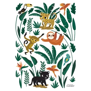 Naklejki dziecięce 30x42 cm Jungle Animals – Lilipinso