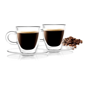 Zestaw 2 szklanek z podwójną ścianką Vialli Design Amo Espresso, 50 ml