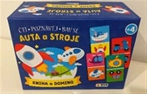 Auta a stroje - kniha a domino