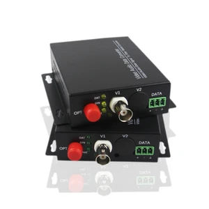 Video Fiber Optic Media Converters -1 Pair Transmitter Receiver , Working distance 20Km for CCTV security system