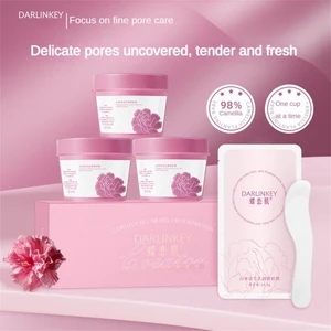 9pcs Camellia Soft Mask Pore Conditioning Deep Cleansing Shrink Pore Hydrating Moisturizing Smear Mask Facial Skin Care Tool