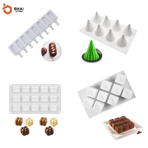 3D Mousse Christmas Tree Cake Mold Popsicle Silicone Molds For Kitchen Baking DIY Fondant Jelly Pudding Pastry Making Decor Tool