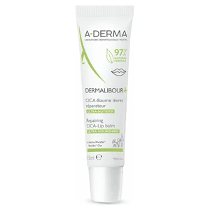 A-DERMA Dermalibour+ Reparační CICA-balzám na popraskané a podrážděné rty 15 ml