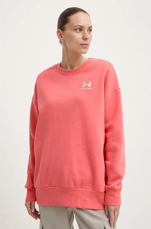 Mikina Under Armour dámska, ružová farba, s nášivkou, 1379475