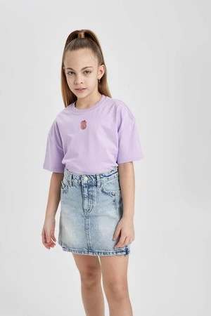 DEFACTO Girl Relax Fit Short Sleeve T-Shirt