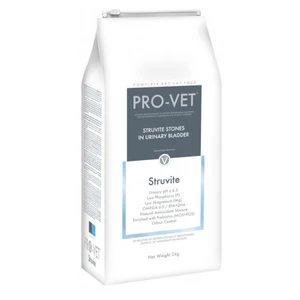 PRO-VET Struvite granule pro kočky s močovými kameny 3 kg, poškozený obal