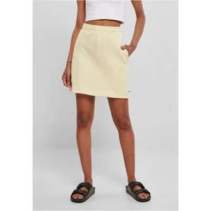 Women's organic terry miniskirt soft yellow