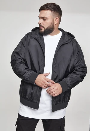 Black windbreaker