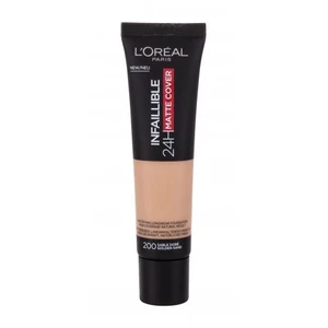 L´Oréal Paris Infallible 24H Matte Cover 30 ml make-up pro ženy 200 Golden Sand