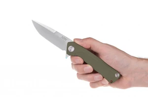 Zavírací nůž ANV® Z100 G10 Liner Lock – Olive Green (Farba: Olive Green , Varianta: Sivá čepeľ – Stone Wash)