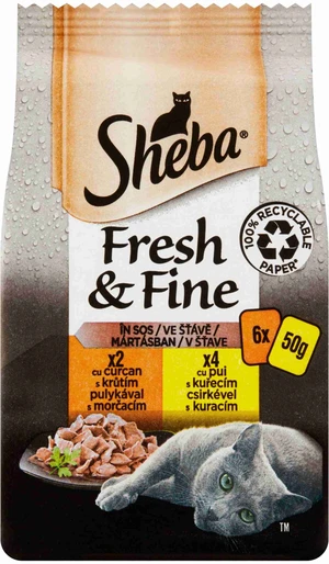 Sheba Kapsička F&F Kuracie&Morka 6×50g