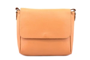 Dámská kožená kabelka crossbody s klopnou Arteddy - camel