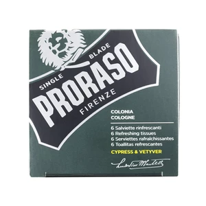 Proraso Osviežujúce obrúsky Proraso - Cypress & Vetyver (6 ks)
