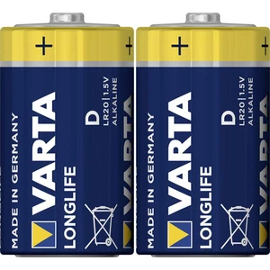 Varta LONGLIFE D Bli 2 batéria typu D alkalicko-mangánová 15800 mAh 1.5 V 2 ks