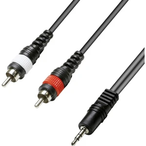 Paccs  audio káblový adaptér [2x cinch zástrčka - 1x jack zástrčka 3,5 mm] 3.00 m čierna