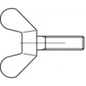 Krídlové skrutky TOOLCRAFT 106362 M8 DIN 316 40 mm temperovaná liatina 50 ks