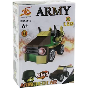 Epee Stavebnice Armáda s LED kostkou 2v1 Armored Car