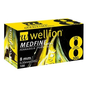 WELLION Medfine plus jehly 30G 8mm 100ks