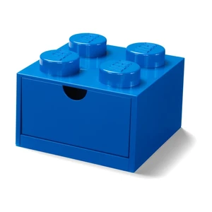 Modrý stolový box so zásuvkou LEGO®, 15 x 16 cm