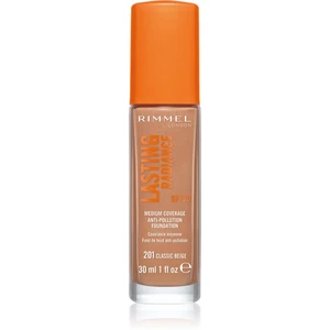 Rimmel Lasting Radiance rozjasňujúci make-up SPF 25 odtieň 201 Classic Beige 30 ml