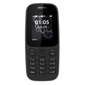 Nokia 105, 2019, Dual SIM, Black - EU disztribúció