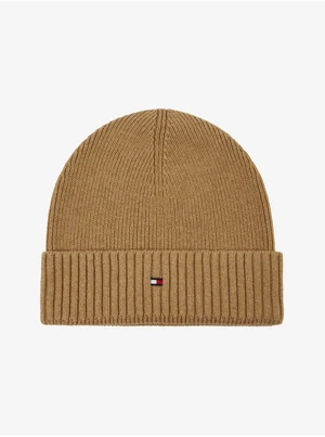 Tommy Hilfiger Cap - ESSENTIAL FLAG BEANIE brown