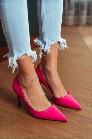 NİŞANTAŞI SHOES Brenda Fuchsia Matte Pointed Toe Women's Stilettos