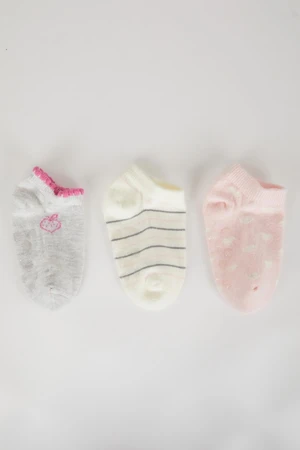 DEFACTO Baby Girl Non-Slip Sole 3-Pack Cotton Long Socks