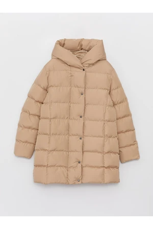 LC Waikiki Women's Hooded Plain Puffer Coat