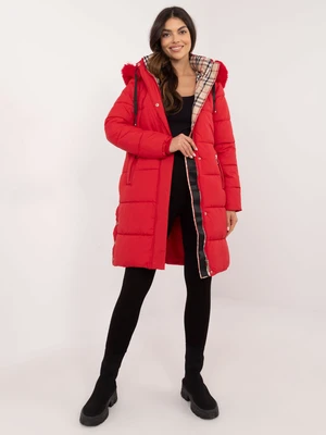 Red winter jacket