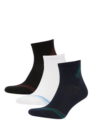 DEFACTO Men's 3-Pack Cotton Short Sports Socks