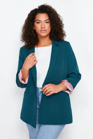 Trendyol Curve Green Lining Detailed Woven Jacket