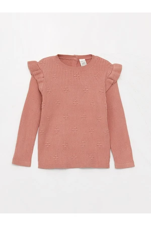 LC Waikiki Crew Neck Soft Textured Baby Girl Knitwear Sweater