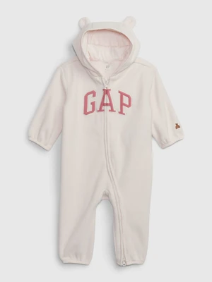 GAP Baby fleece jumpsuit with logo - Girls