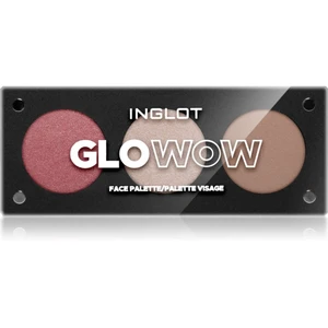 Inglot Face Palette rozjasňovač, bronzer a tvářenka odstín GLOWOW 7 g