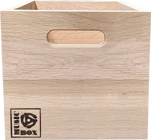 Music Box Designs 7" Vinyl Storage Box Singles Going Steady Cutie pentru înregistrări LP Stejar natural