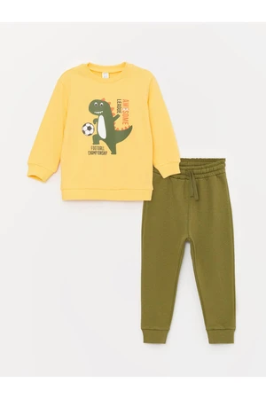 LC Waikiki Crew Neck Baby Boy Sweatshirt and Tracksuit Bottoms 2-pack.